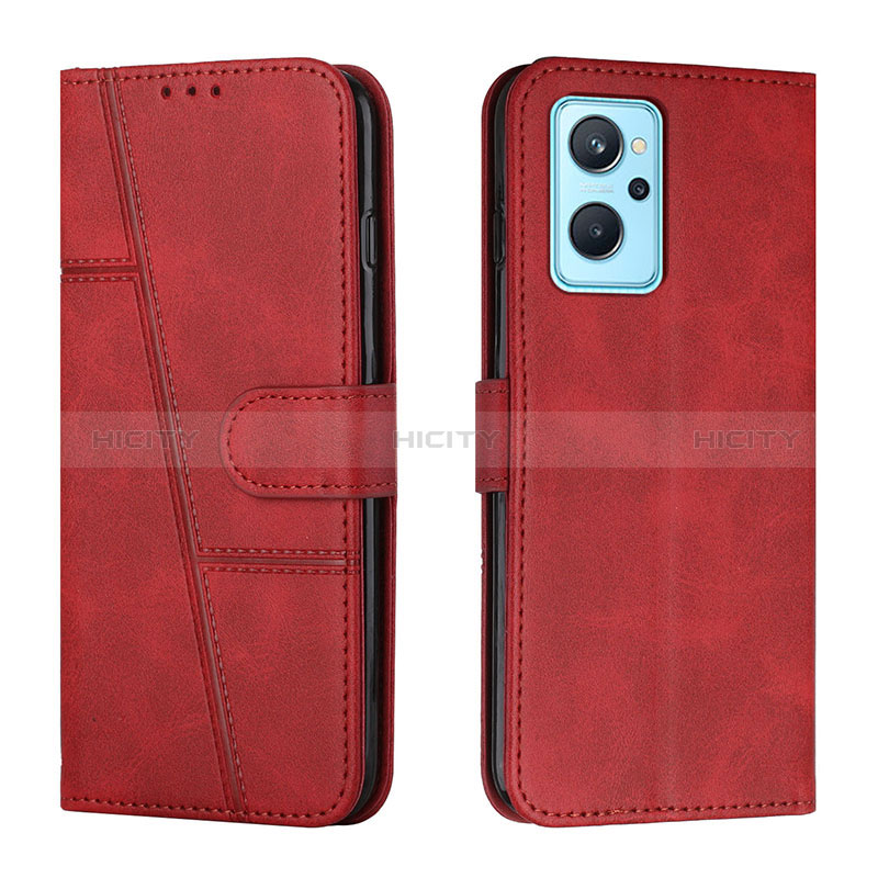 Custodia Portafoglio In Pelle Cover con Supporto Y01X per Realme 9i 4G Rosso