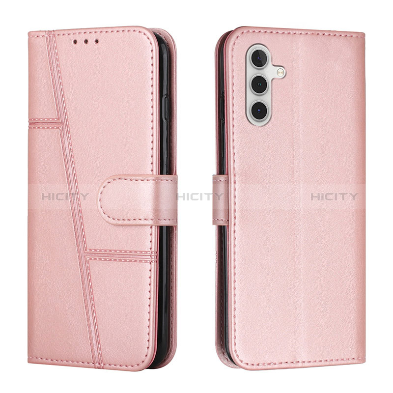 Custodia Portafoglio In Pelle Cover con Supporto Y01X per Samsung Galaxy A04s Oro Rosa