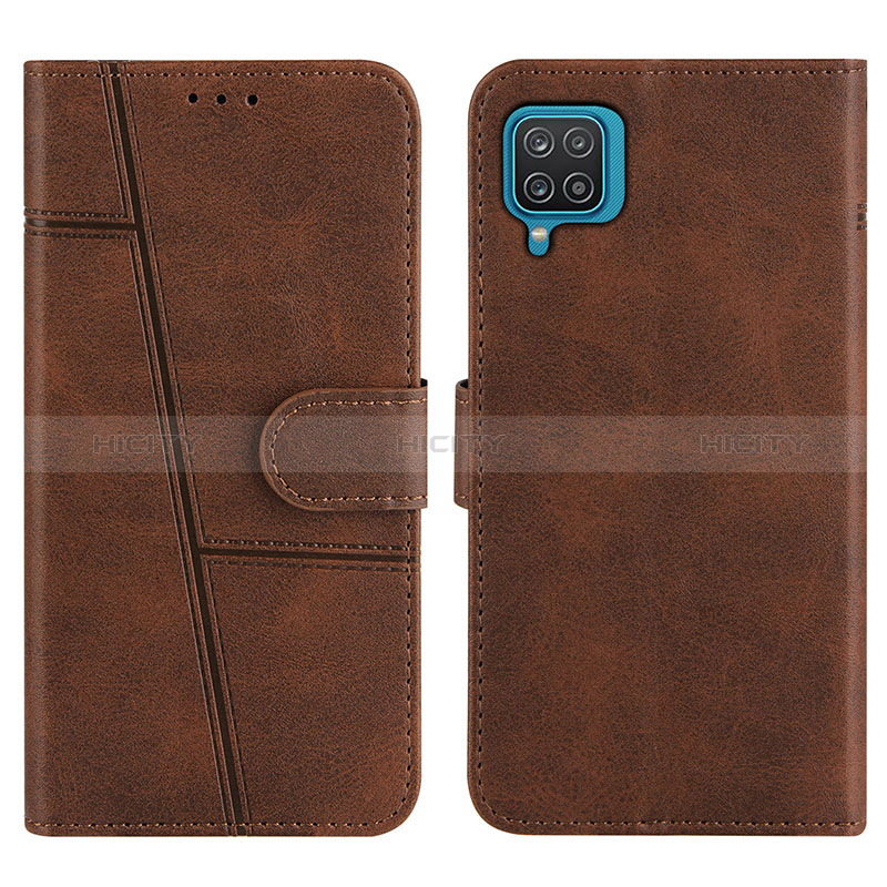 Custodia Portafoglio In Pelle Cover con Supporto Y01X per Samsung Galaxy A12 5G Marrone