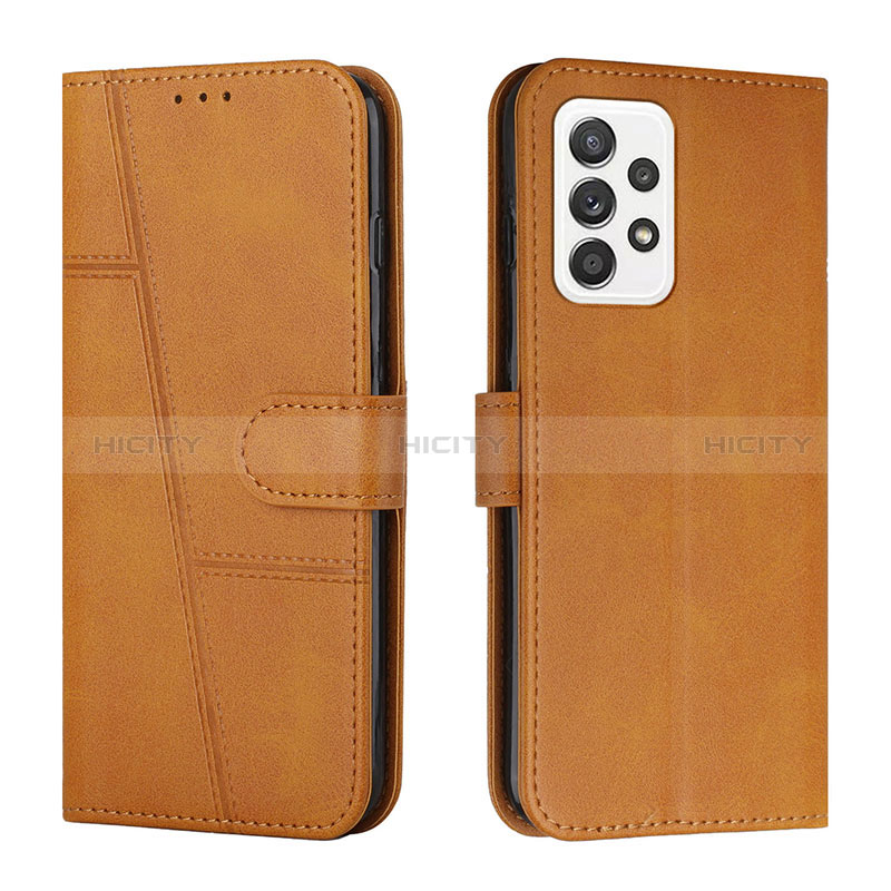 Custodia Portafoglio In Pelle Cover con Supporto Y01X per Samsung Galaxy A23 5G Marrone Chiaro