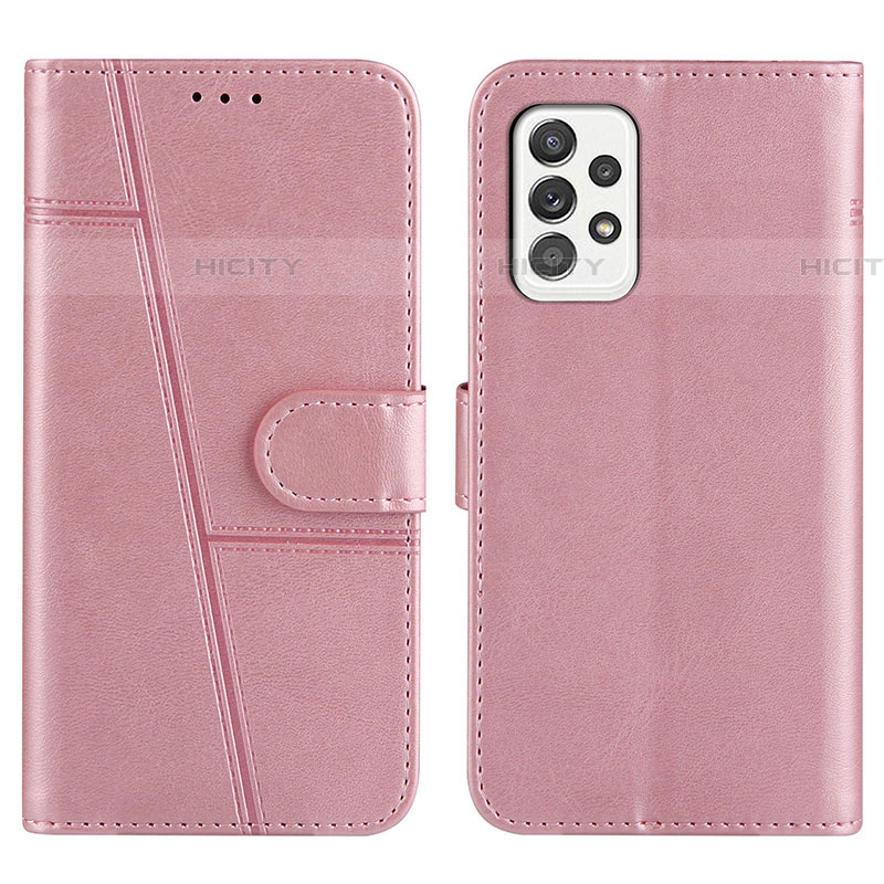 Custodia Portafoglio In Pelle Cover con Supporto Y01X per Samsung Galaxy A52 4G Oro Rosa