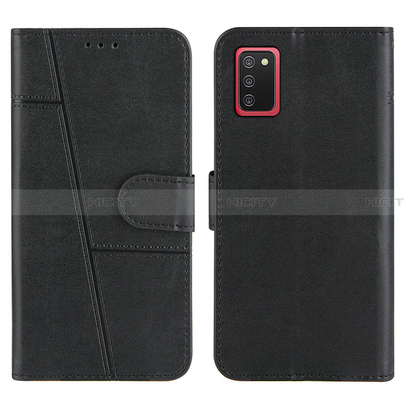 Custodia Portafoglio In Pelle Cover con Supporto Y01X per Samsung Galaxy F02S SM-E025F Nero