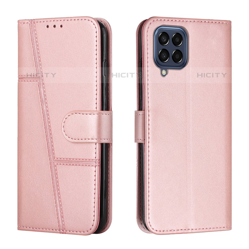 Custodia Portafoglio In Pelle Cover con Supporto Y01X per Samsung Galaxy M33 5G Oro Rosa