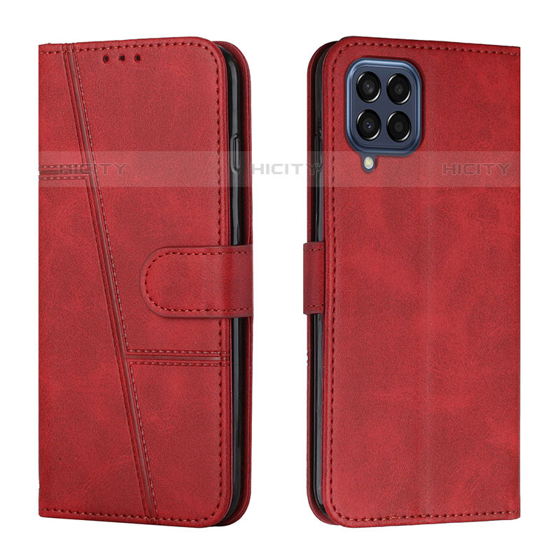 Custodia Portafoglio In Pelle Cover con Supporto Y01X per Samsung Galaxy M33 5G Rosso