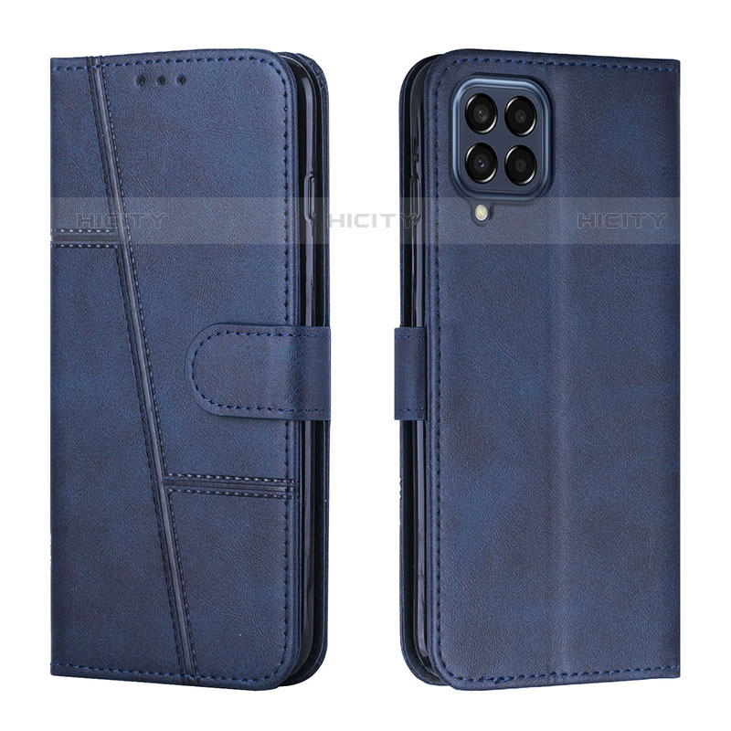 Custodia Portafoglio In Pelle Cover con Supporto Y01X per Samsung Galaxy M53 5G Blu