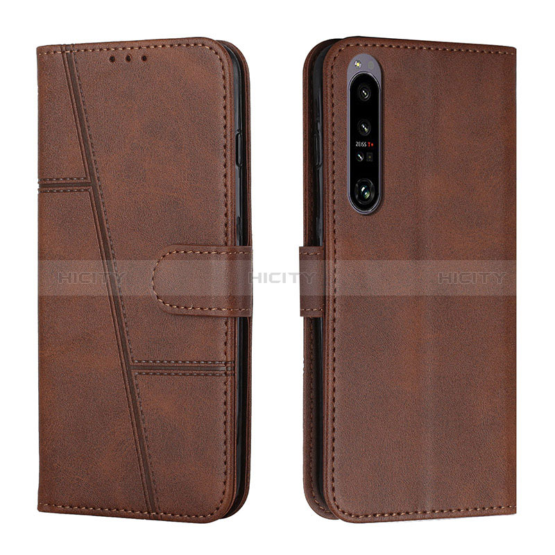 Custodia Portafoglio In Pelle Cover con Supporto Y01X per Sony Xperia 1 IV SO-51C Marrone