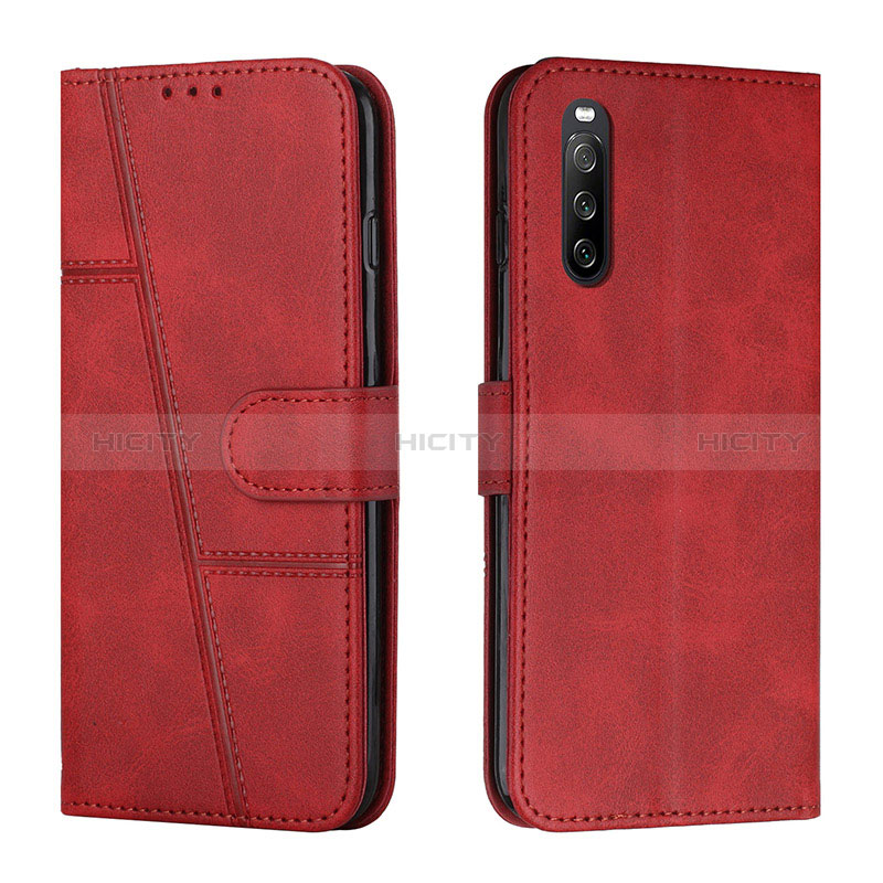 Custodia Portafoglio In Pelle Cover con Supporto Y01X per Sony Xperia 10 IV Rosso