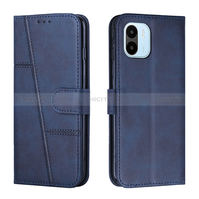 Custodia Portafoglio In Pelle Cover con Supporto Y01X per Xiaomi Poco C50 Blu