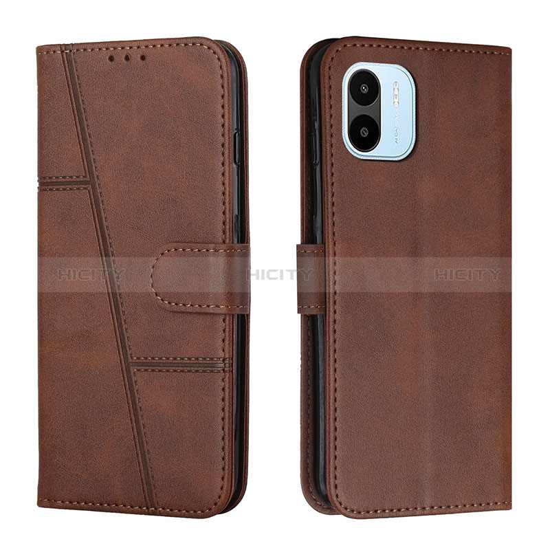 Custodia Portafoglio In Pelle Cover con Supporto Y01X per Xiaomi Poco C50 Marrone