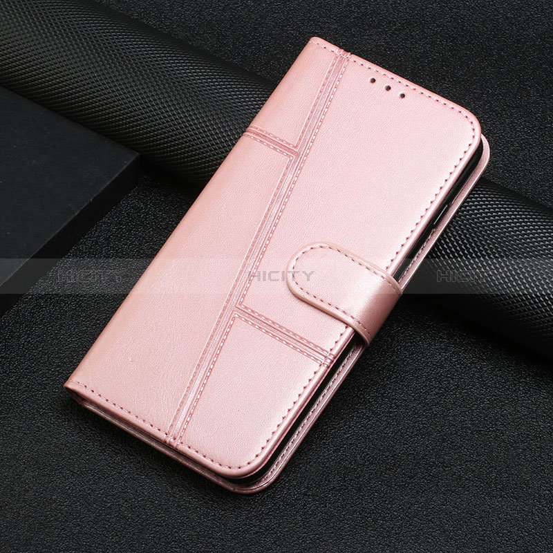 Custodia Portafoglio In Pelle Cover con Supporto Y01X per Xiaomi Redmi A1 Plus Oro Rosa