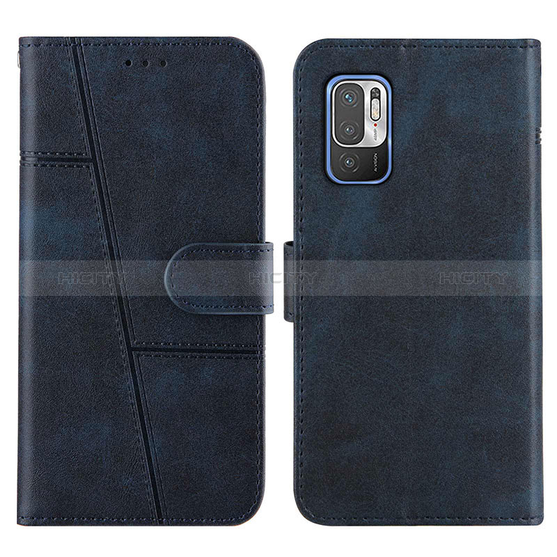 Custodia Portafoglio In Pelle Cover con Supporto Y01X per Xiaomi Redmi Note 10T 5G Blu