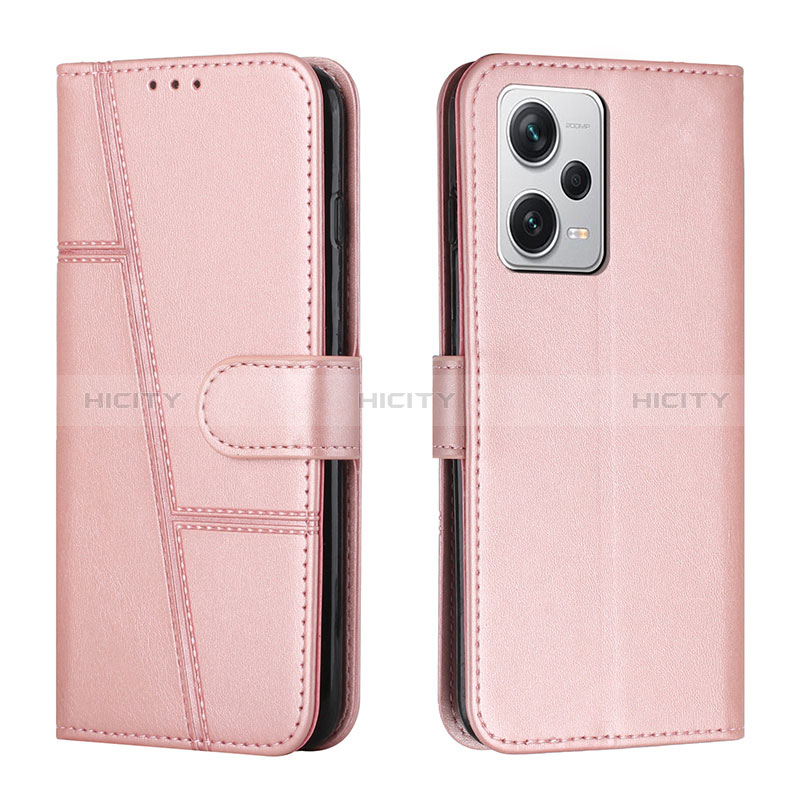 Custodia Portafoglio In Pelle Cover con Supporto Y01X per Xiaomi Redmi Note 12 Pro 5G Oro Rosa