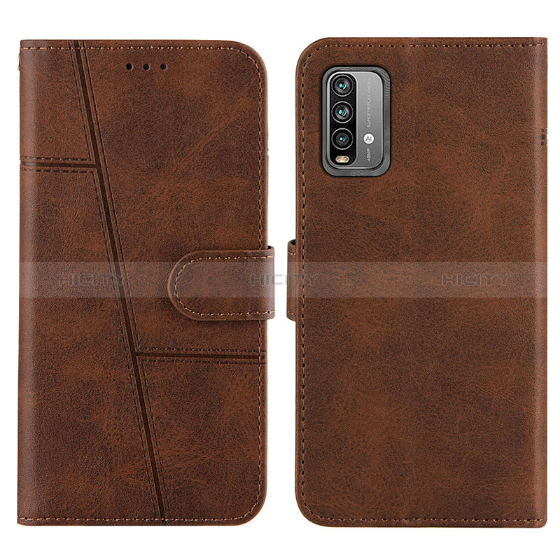 Custodia Portafoglio In Pelle Cover con Supporto Y01X per Xiaomi Redmi Note 9 4G Marrone