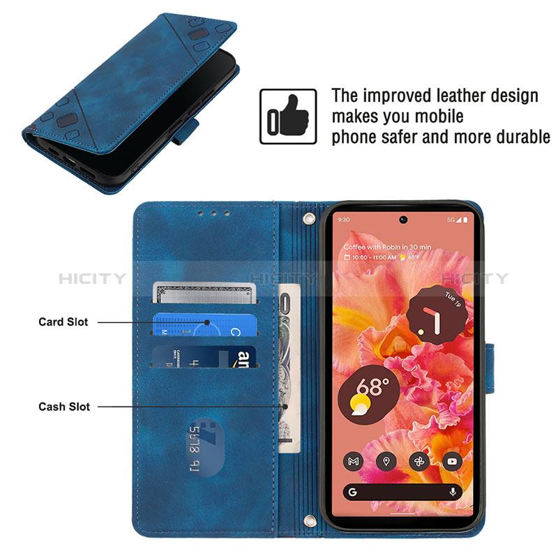 Custodia Portafoglio In Pelle Cover con Supporto Y02B per Google Pixel 6 5G