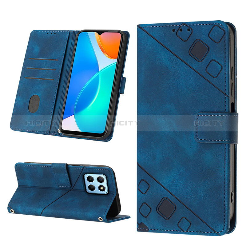 Custodia Portafoglio In Pelle Cover con Supporto Y02B per Huawei Honor X6