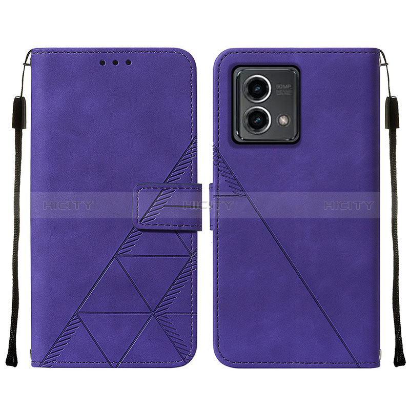 Custodia Portafoglio In Pelle Cover con Supporto Y02B per Motorola Moto G Stylus (2023) 5G Viola