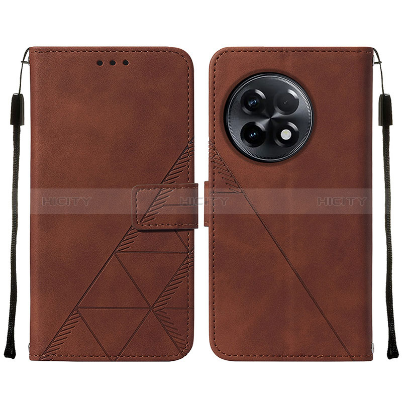 Custodia Portafoglio In Pelle Cover con Supporto Y02B per OnePlus 11R 5G Marrone