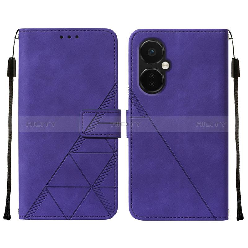 Custodia Portafoglio In Pelle Cover con Supporto Y02B per OnePlus Nord CE 3 5G Viola