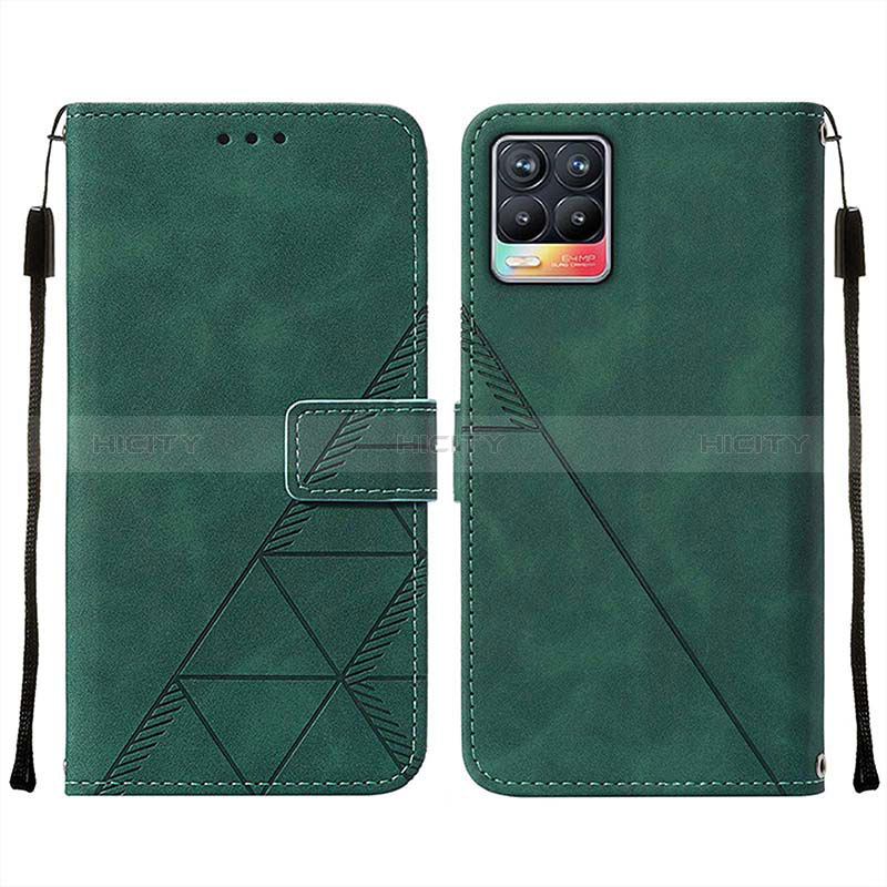 Custodia Portafoglio In Pelle Cover con Supporto Y02B per Realme 8 4G Verde