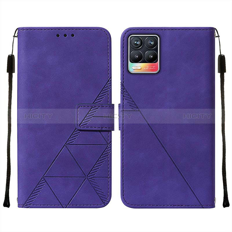 Custodia Portafoglio In Pelle Cover con Supporto Y02B per Realme 8 4G Viola