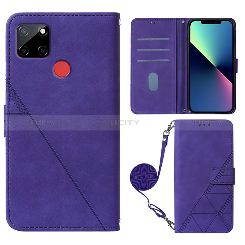 Custodia Portafoglio In Pelle Cover con Supporto Y02B per Realme C12 Viola