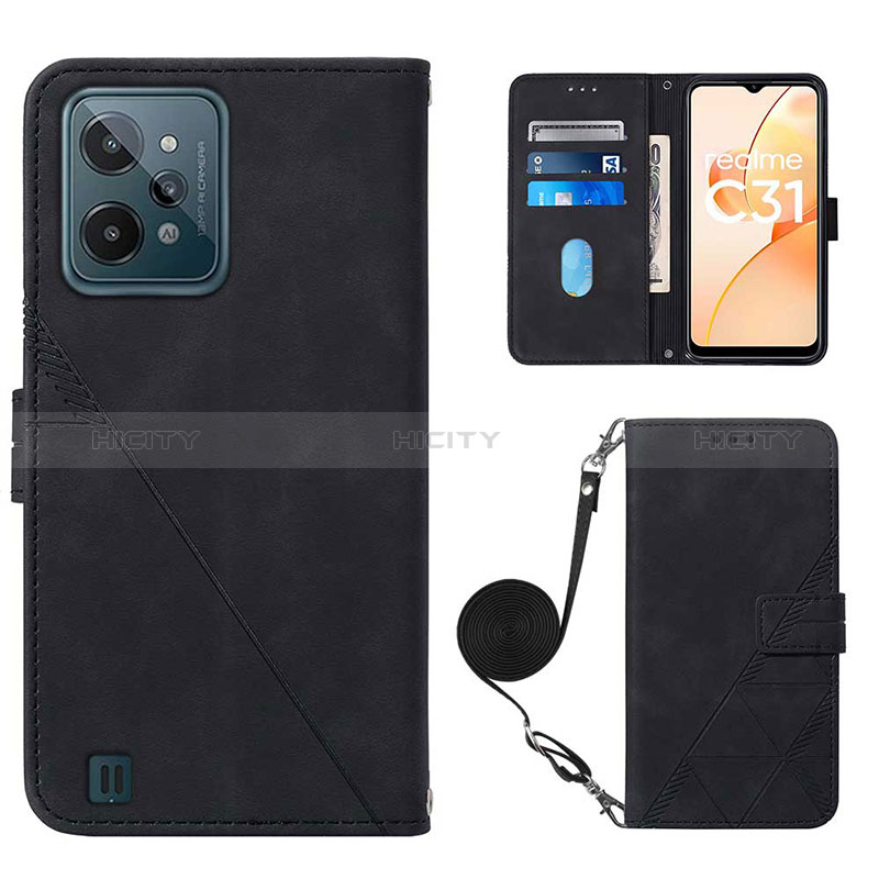 Custodia Portafoglio In Pelle Cover con Supporto Y02B per Realme C31