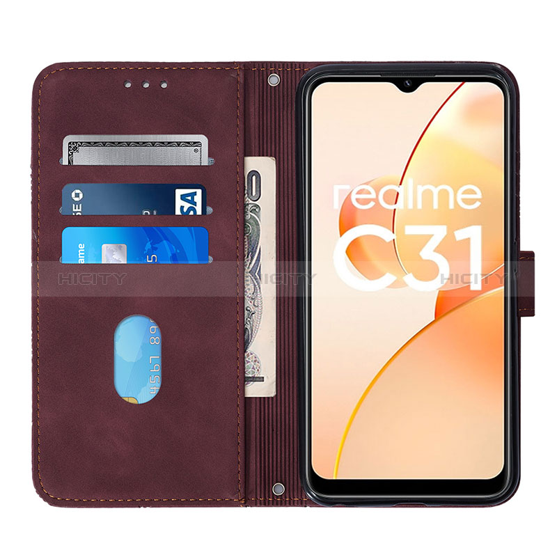 Custodia Portafoglio In Pelle Cover con Supporto Y02B per Realme C31