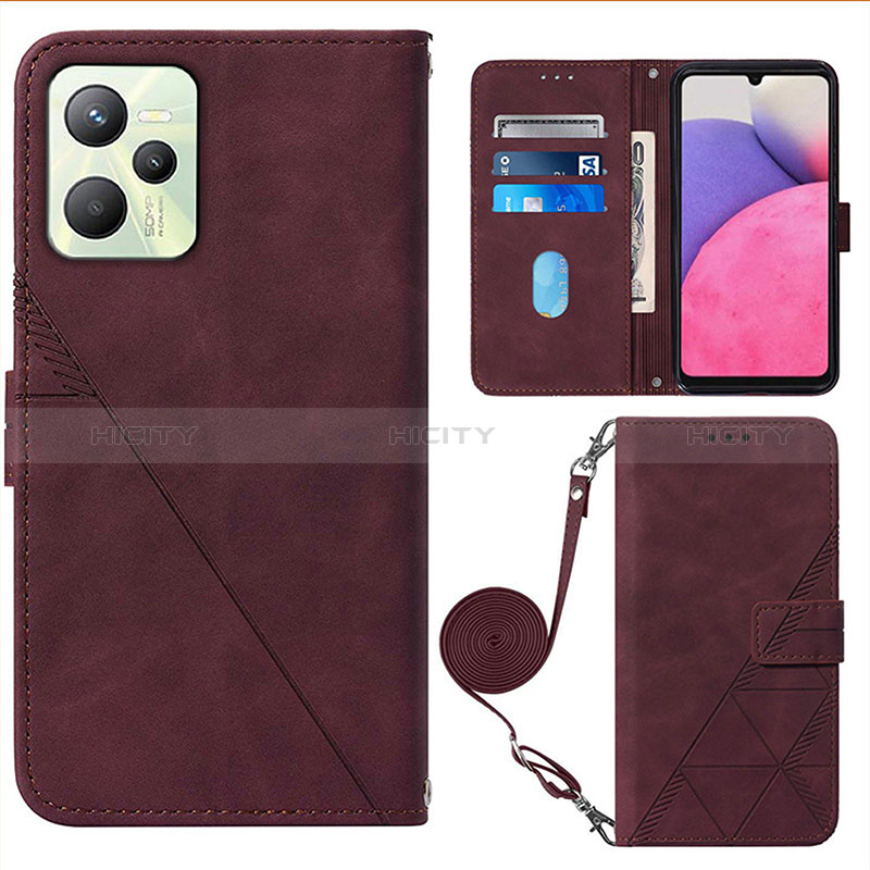 Custodia Portafoglio In Pelle Cover con Supporto Y02B per Realme C35