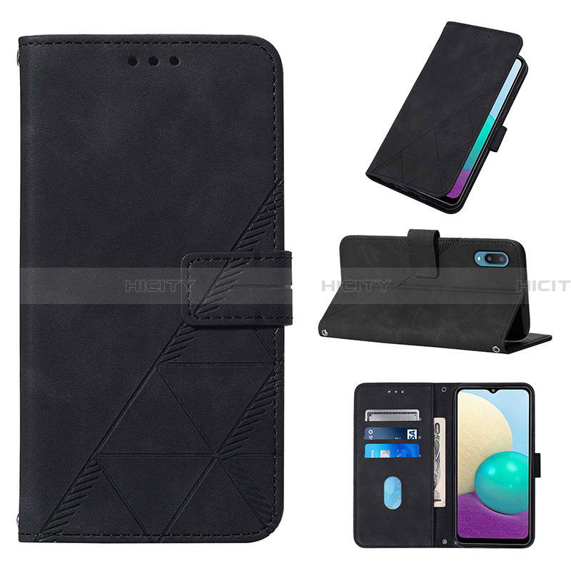 Custodia Portafoglio In Pelle Cover con Supporto Y02B per Samsung Galaxy A02