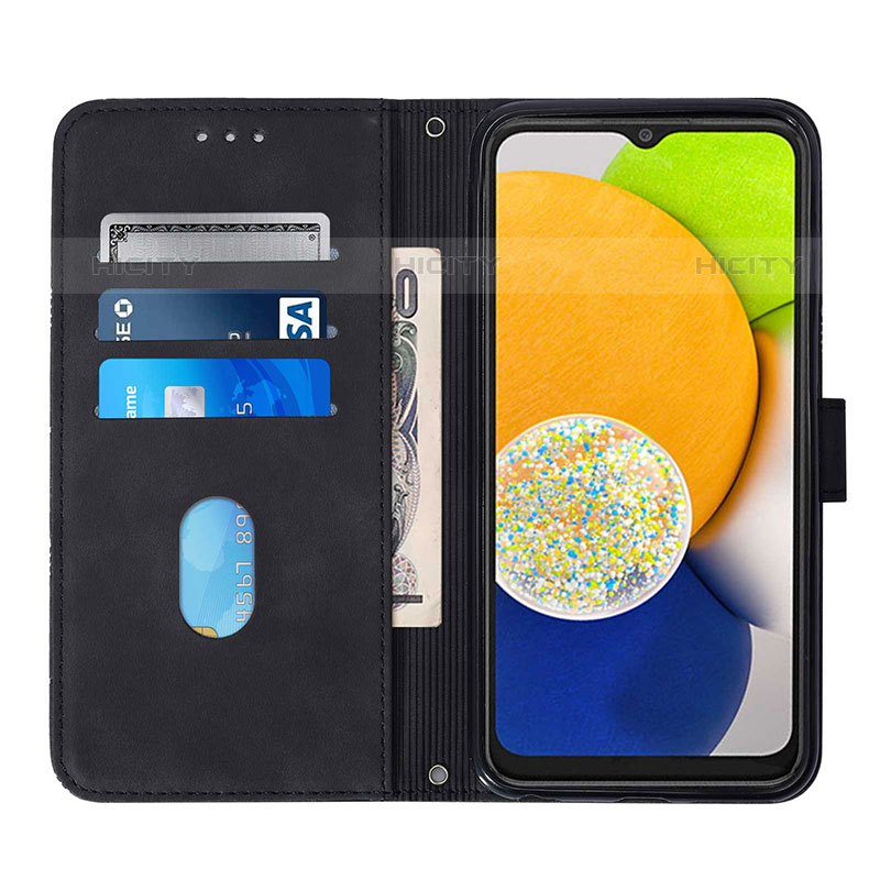 Custodia Portafoglio In Pelle Cover con Supporto Y02B per Samsung Galaxy A03