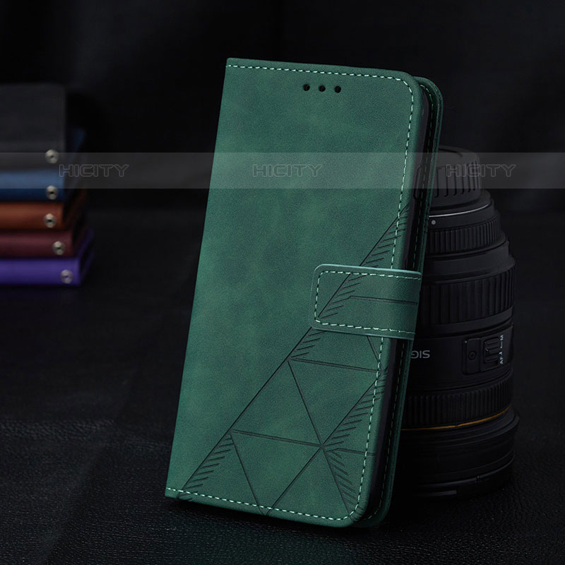 Custodia Portafoglio In Pelle Cover con Supporto Y02B per Samsung Galaxy A03 Verde