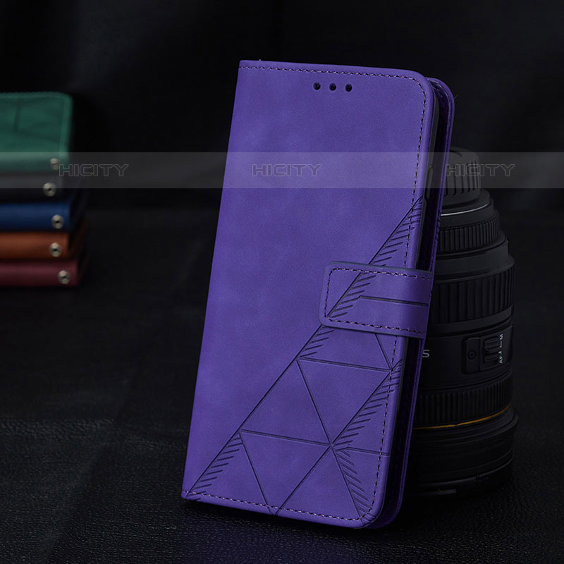 Custodia Portafoglio In Pelle Cover con Supporto Y02B per Samsung Galaxy A03 Viola