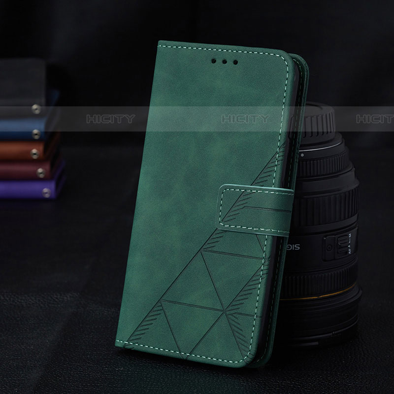 Custodia Portafoglio In Pelle Cover con Supporto Y02B per Samsung Galaxy A03s Verde