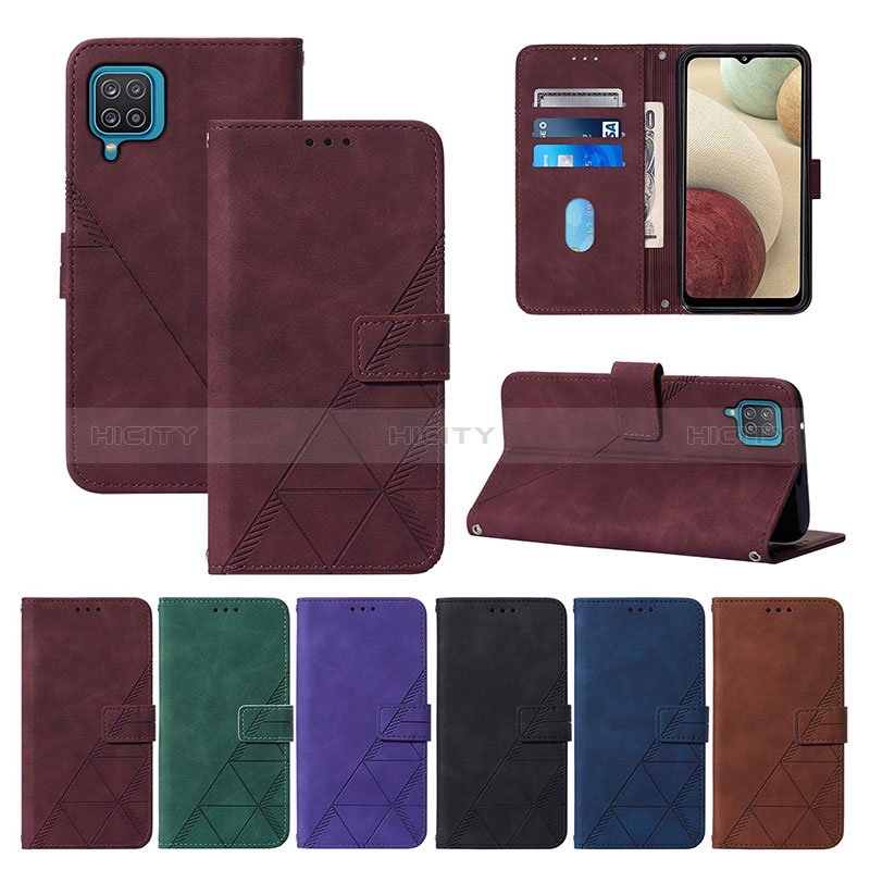 Custodia Portafoglio In Pelle Cover con Supporto Y02B per Samsung Galaxy A12 Nacho