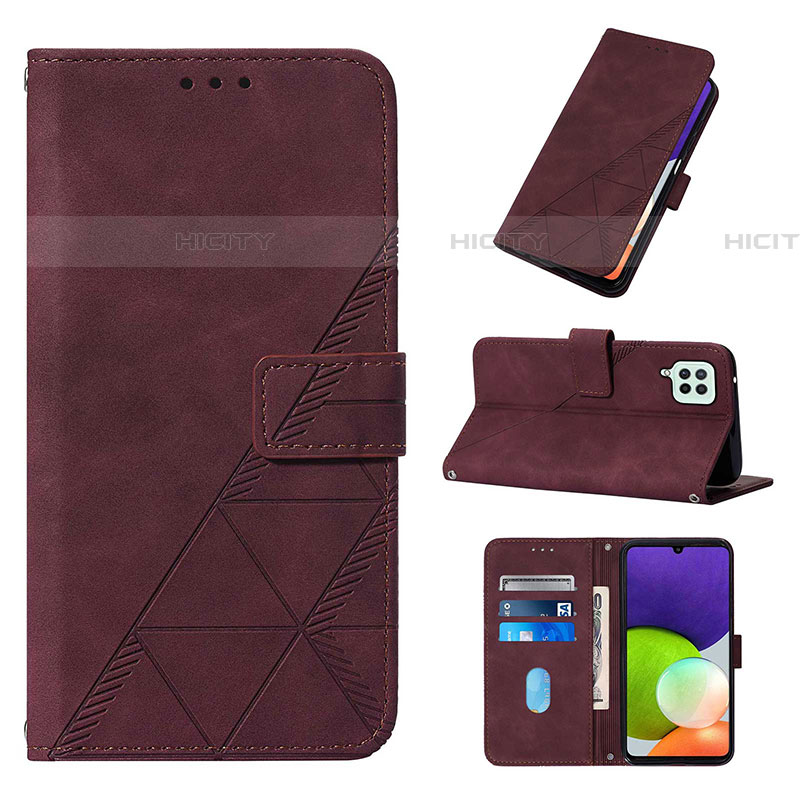 Custodia Portafoglio In Pelle Cover con Supporto Y02B per Samsung Galaxy F22 4G