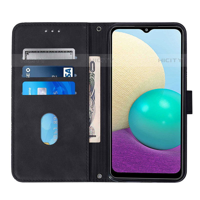 Custodia Portafoglio In Pelle Cover con Supporto Y02B per Samsung Galaxy M02