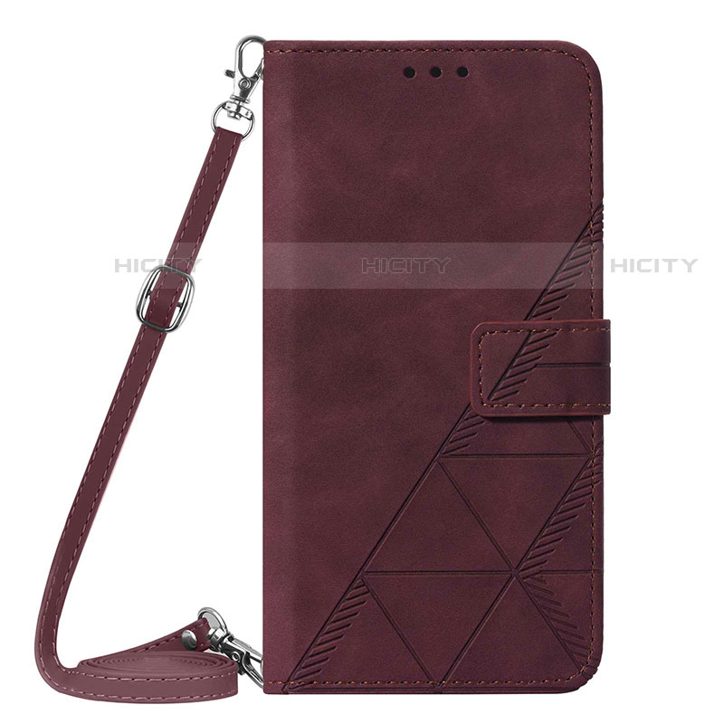 Custodia Portafoglio In Pelle Cover con Supporto Y02B per Samsung Galaxy S21 5G Rosso