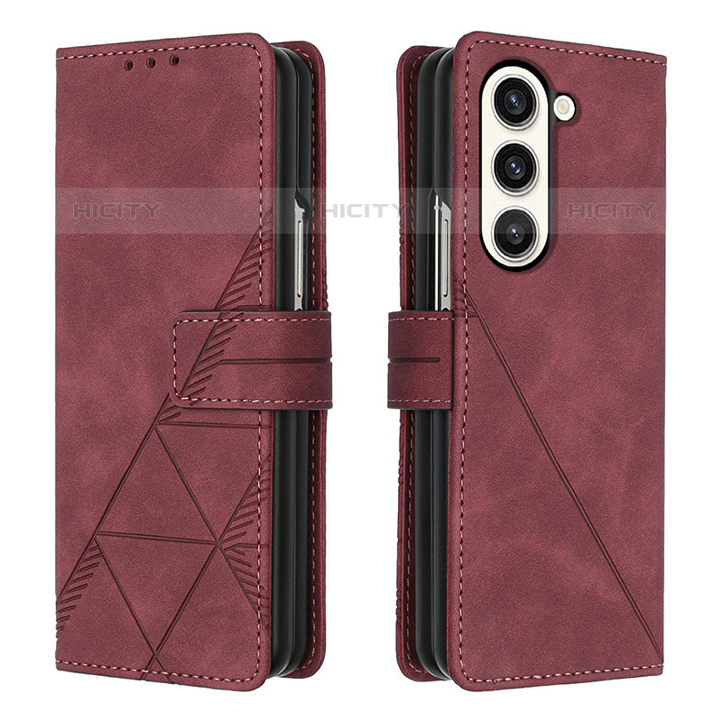 Custodia Portafoglio In Pelle Cover con Supporto Y02B per Samsung Galaxy Z Fold5 5G