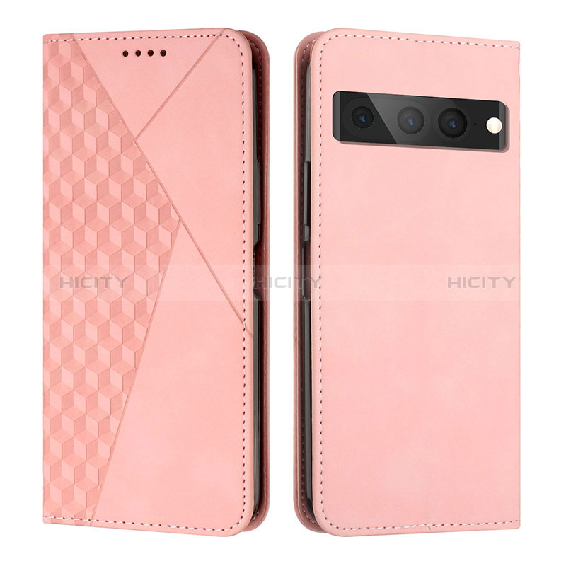 Custodia Portafoglio In Pelle Cover con Supporto Y02X per Google Pixel 7 Pro 5G Oro Rosa