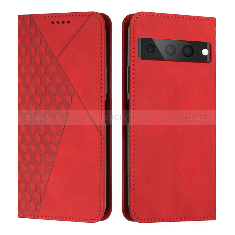 Custodia Portafoglio In Pelle Cover con Supporto Y02X per Google Pixel 7 Pro 5G Rosso