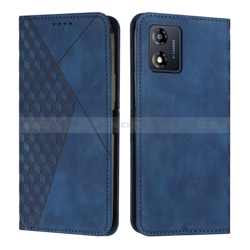 Custodia Portafoglio In Pelle Cover con Supporto Y02X per Motorola Moto E13 Blu