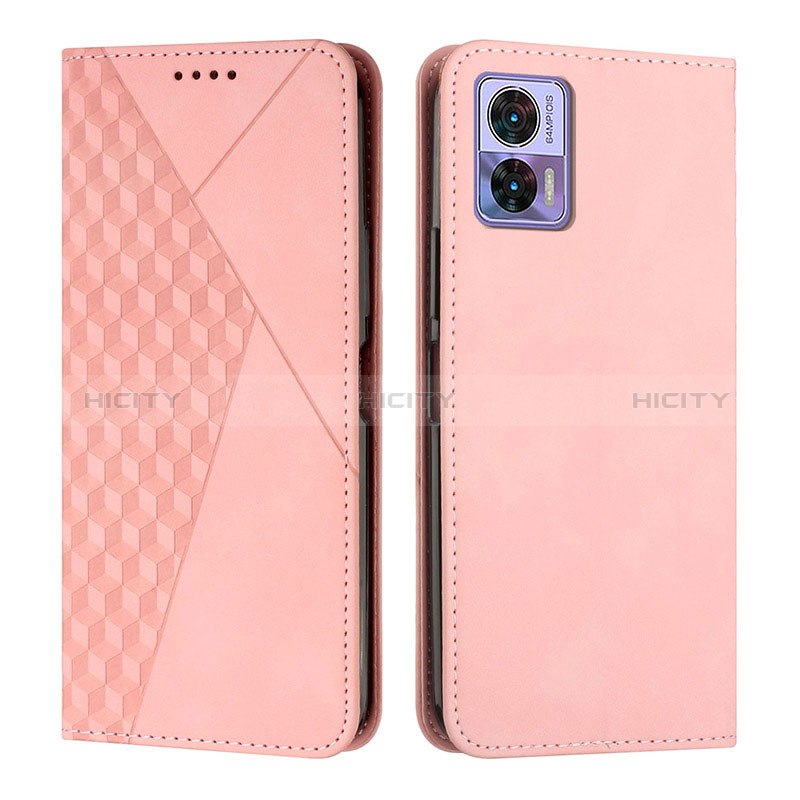 Custodia Portafoglio In Pelle Cover con Supporto Y02X per Motorola Moto Edge 30 Neo 5G Oro Rosa