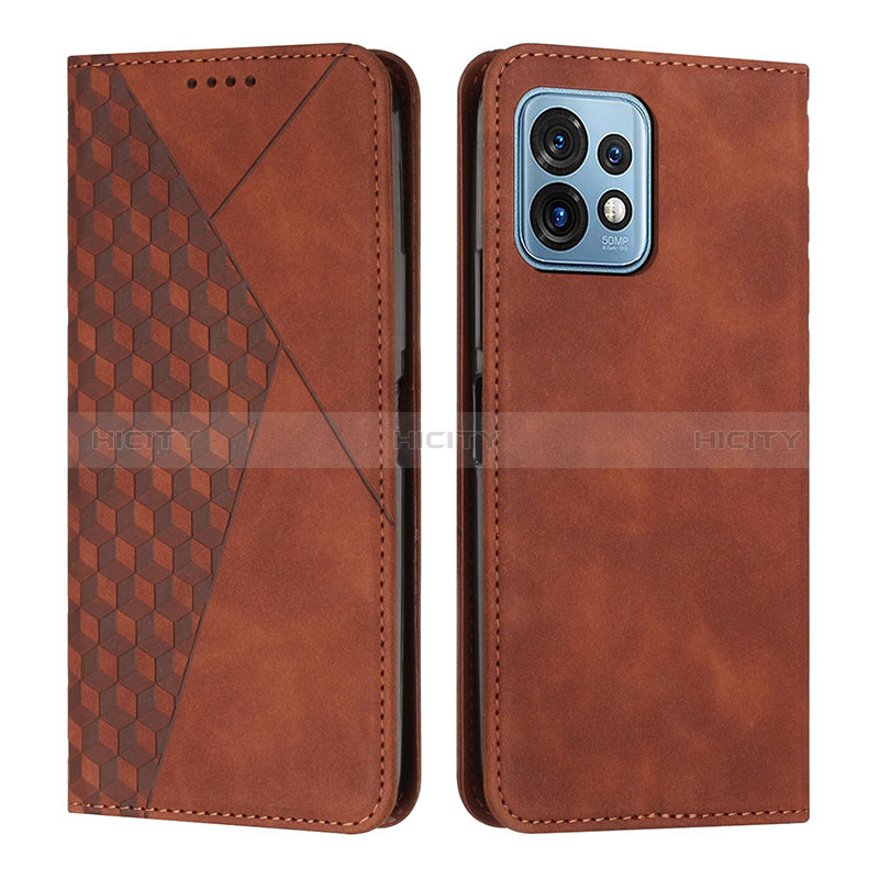 Custodia Portafoglio In Pelle Cover con Supporto Y02X per Motorola Moto Edge Plus (2023) 5G Marrone