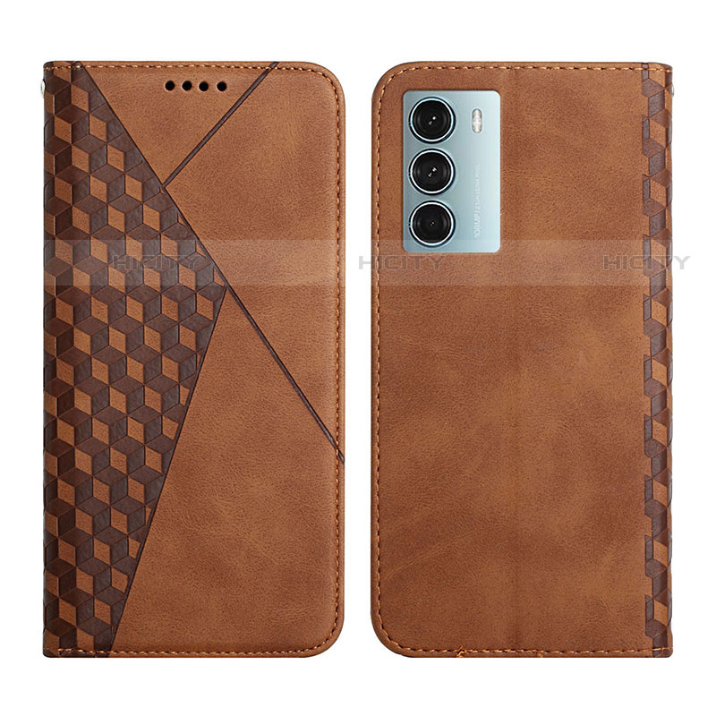 Custodia Portafoglio In Pelle Cover con Supporto Y02X per Motorola Moto Edge S30 5G Marrone