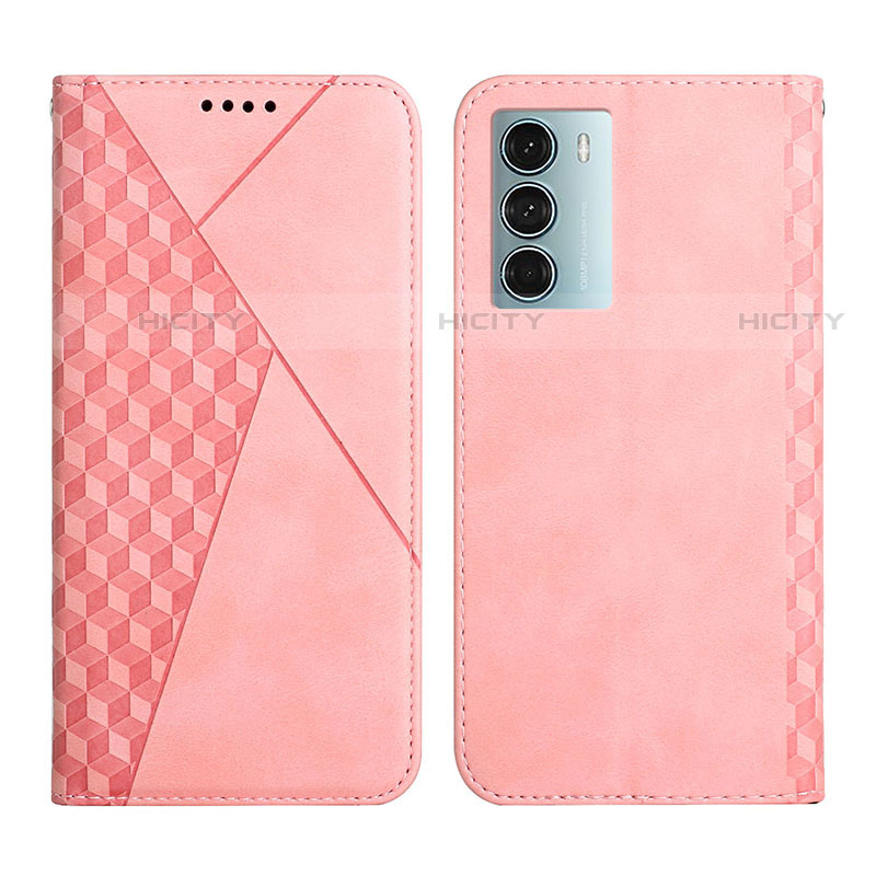 Custodia Portafoglio In Pelle Cover con Supporto Y02X per Motorola Moto Edge S30 5G Oro Rosa