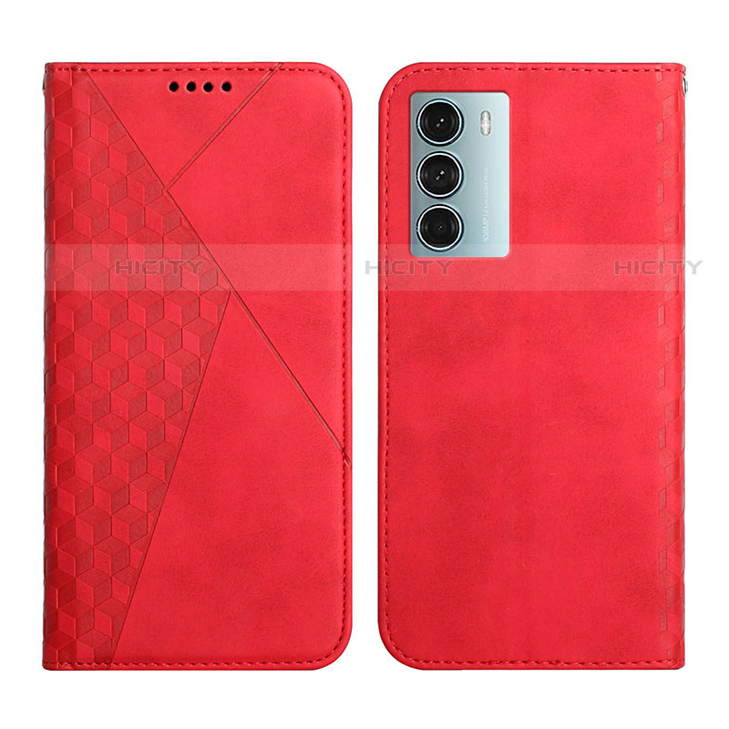 Custodia Portafoglio In Pelle Cover con Supporto Y02X per Motorola Moto Edge S30 5G Rosso