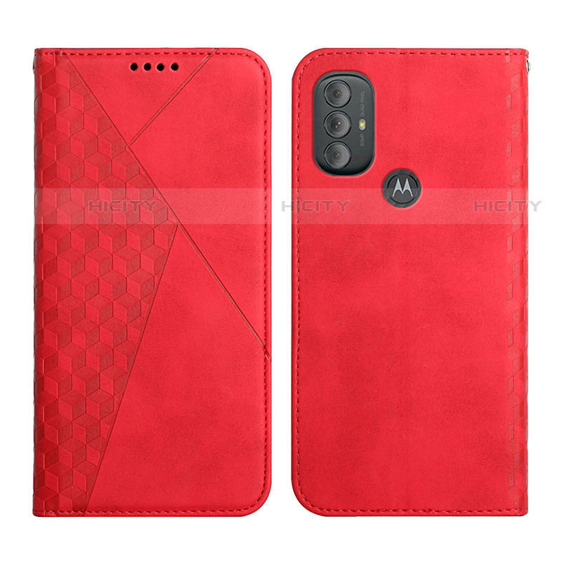 Custodia Portafoglio In Pelle Cover con Supporto Y02X per Motorola Moto G Play (2023) Rosso