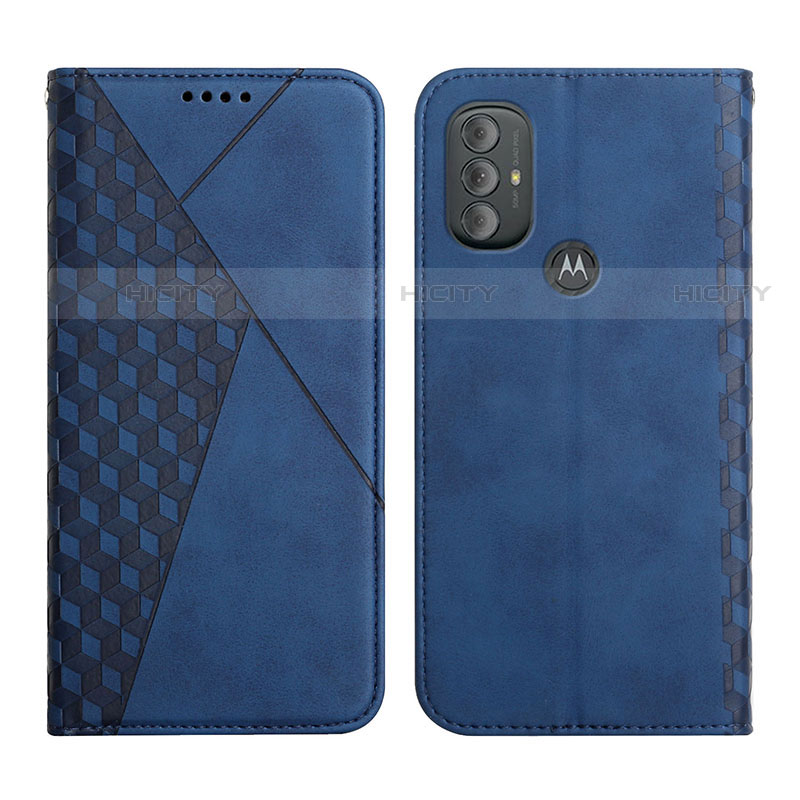 Custodia Portafoglio In Pelle Cover con Supporto Y02X per Motorola Moto G Play Gen 2 Blu