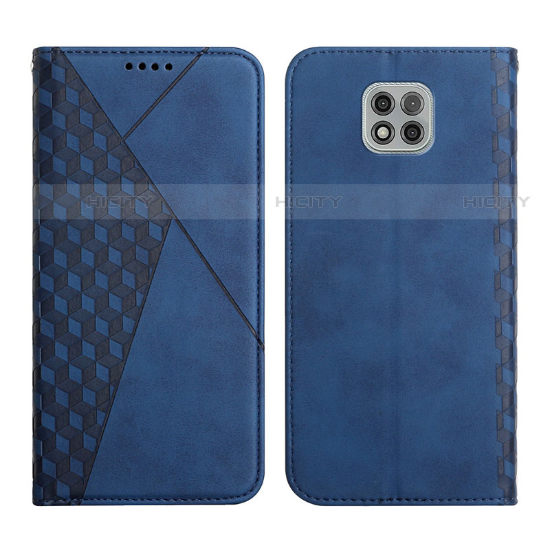 Custodia Portafoglio In Pelle Cover con Supporto Y02X per Motorola Moto G Power (2021) Blu