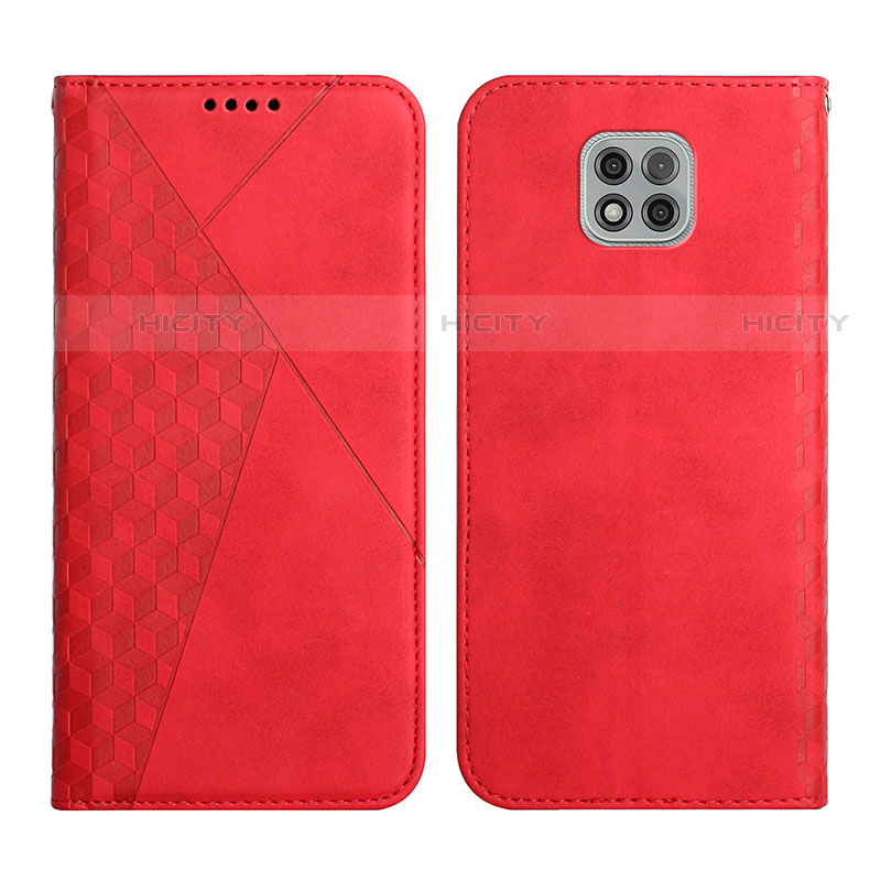 Custodia Portafoglio In Pelle Cover con Supporto Y02X per Motorola Moto G Power (2021) Rosso